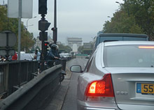 Verkehr zum Arc de Triomphe