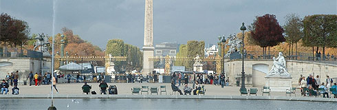 Blick entlang der großen Achse durch Paris